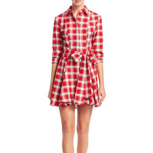 RENVY - checkered wrap shirt dress